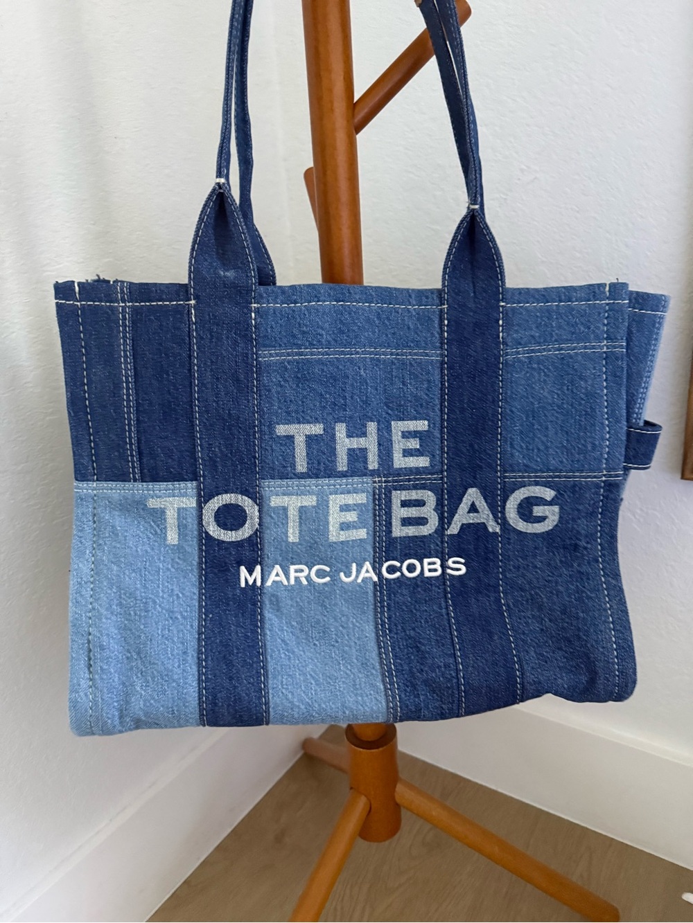 Marc Jacobs Patchwork Denim Tote Bag in Blue - Picture 3 of 10